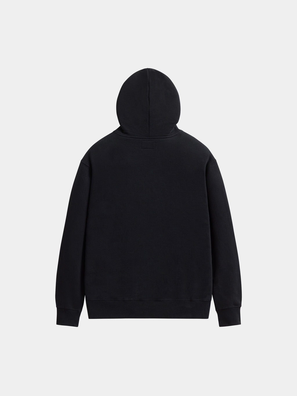 Alpha Industries Essential Hoodie in black, featuring a hood and long sleeves.