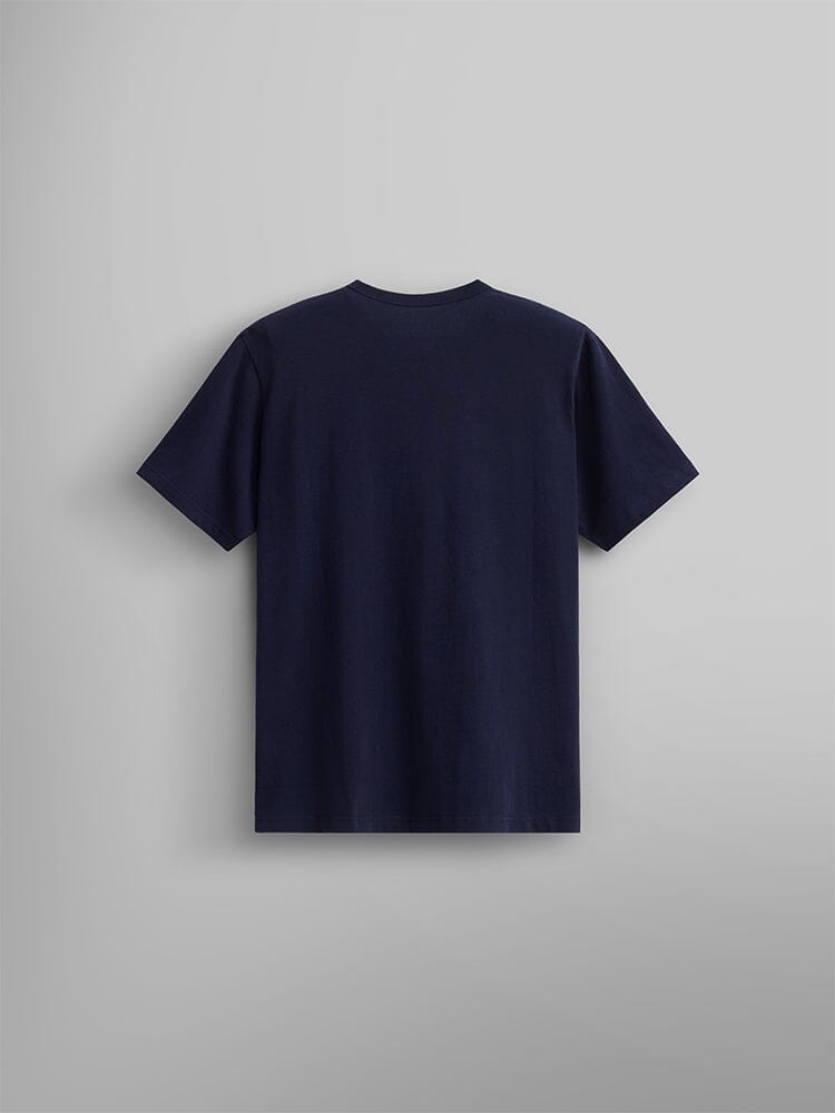 Alpha Industries Essential Relaxed Tee in navy blue, made from 210 GSM fabric.