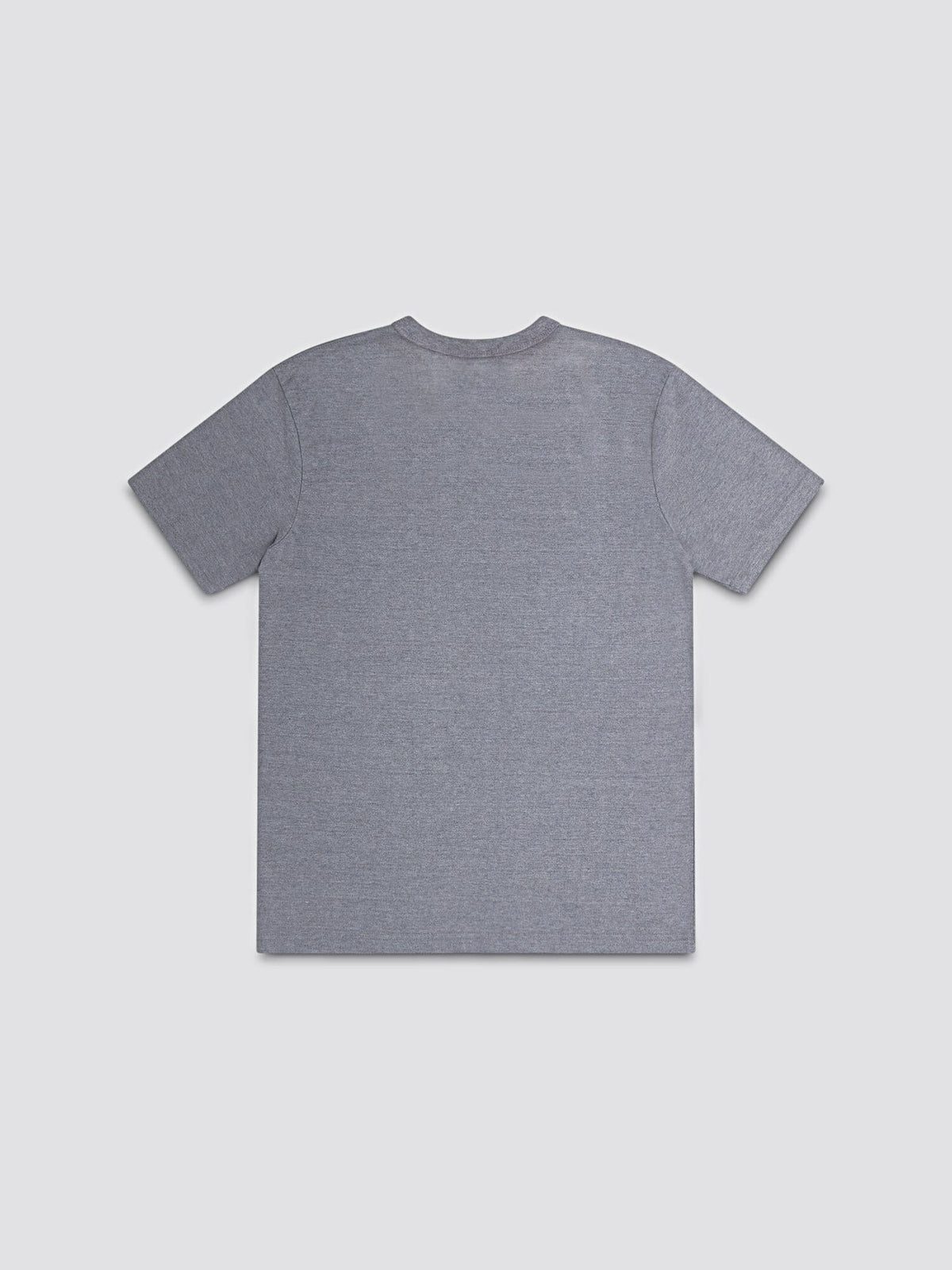 Alpha Industries Essential Relaxed Tee, 210 GSM t-shirt, plain grey, back side visible.