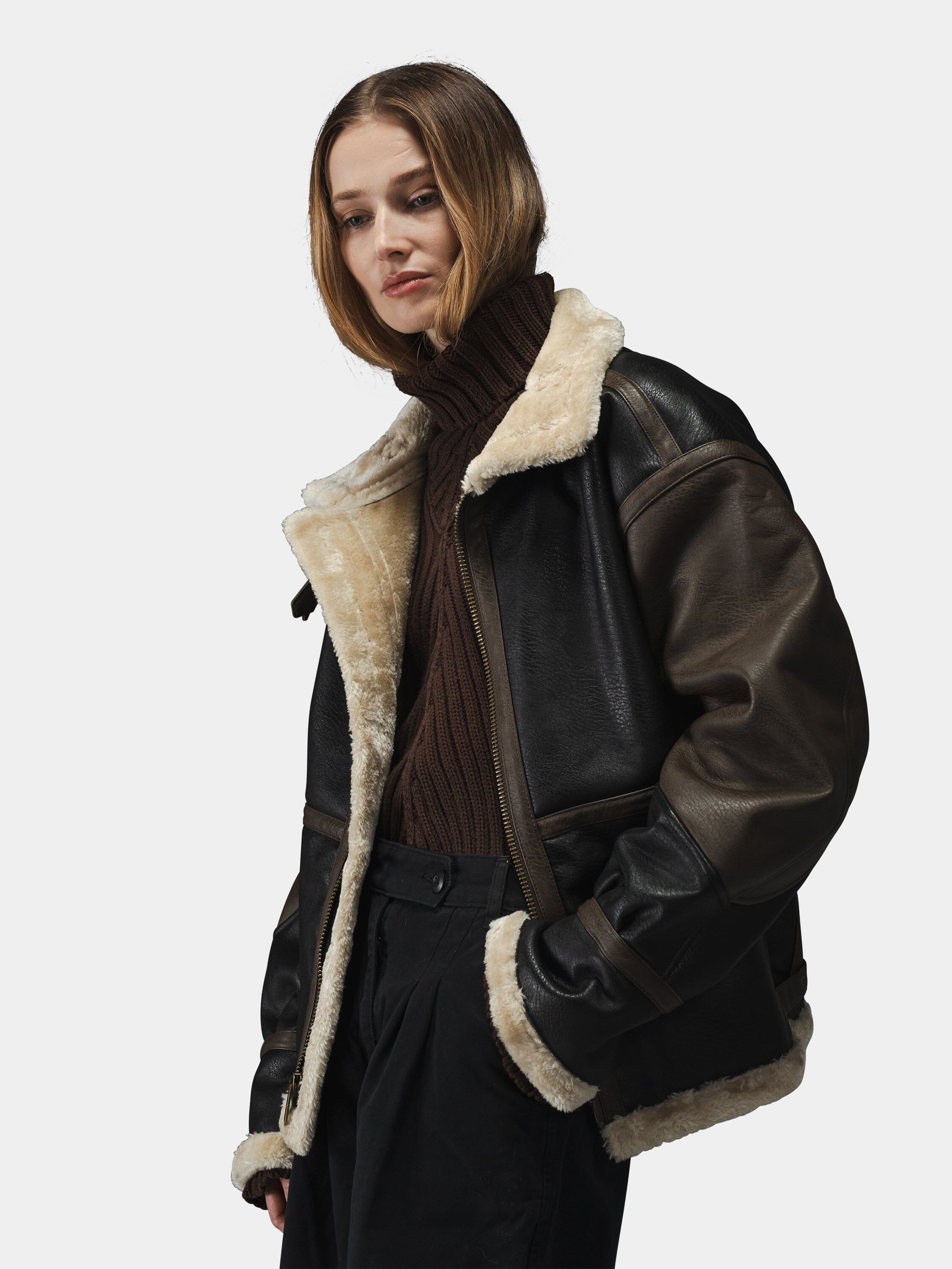 Faux Leather B-3 Mod Jacket | Alpha Industries Faux Leather B-3 Mod Jacket | Alpha Industries