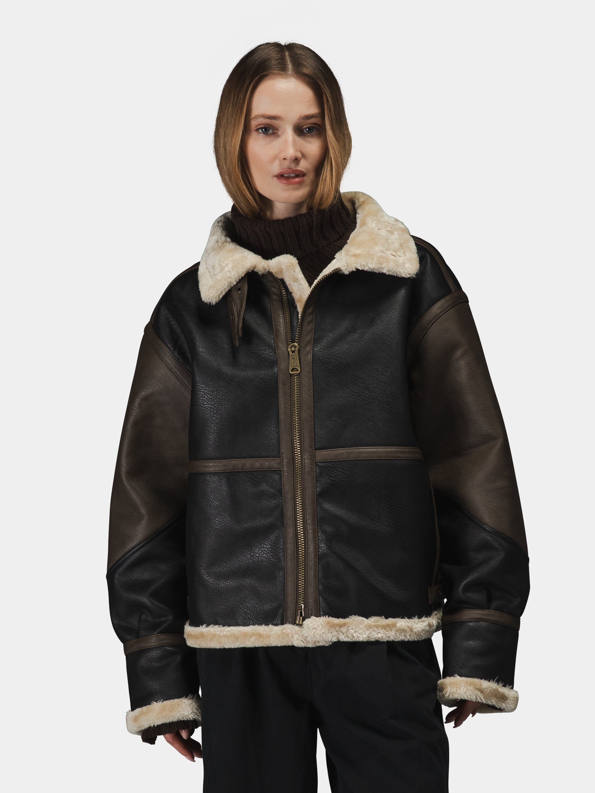 Faux Leather B-3 Mod Jacket | Alpha Industries Faux Leather B-3 Mod Jacket | Alpha Industries
