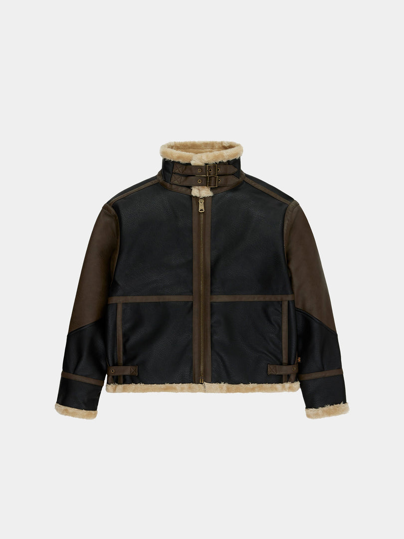 FAUX LEATHER B-3 MOD JACKET OUTERWEAR Alpha Industries ESPRESSO XS 