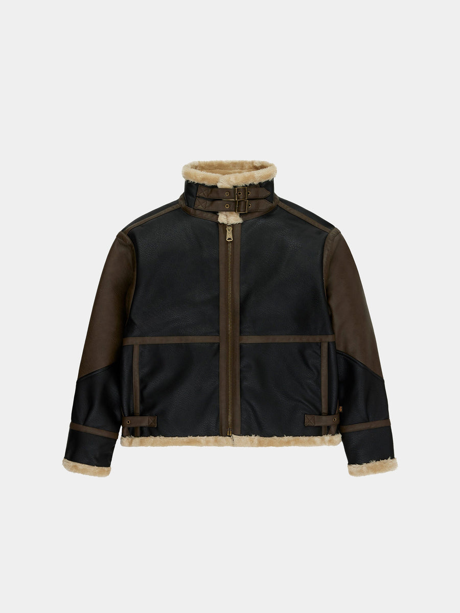 FAUX LEATHER B-3 MOD JACKET OUTERWEAR Alpha Industries ESPRESSO XS 
