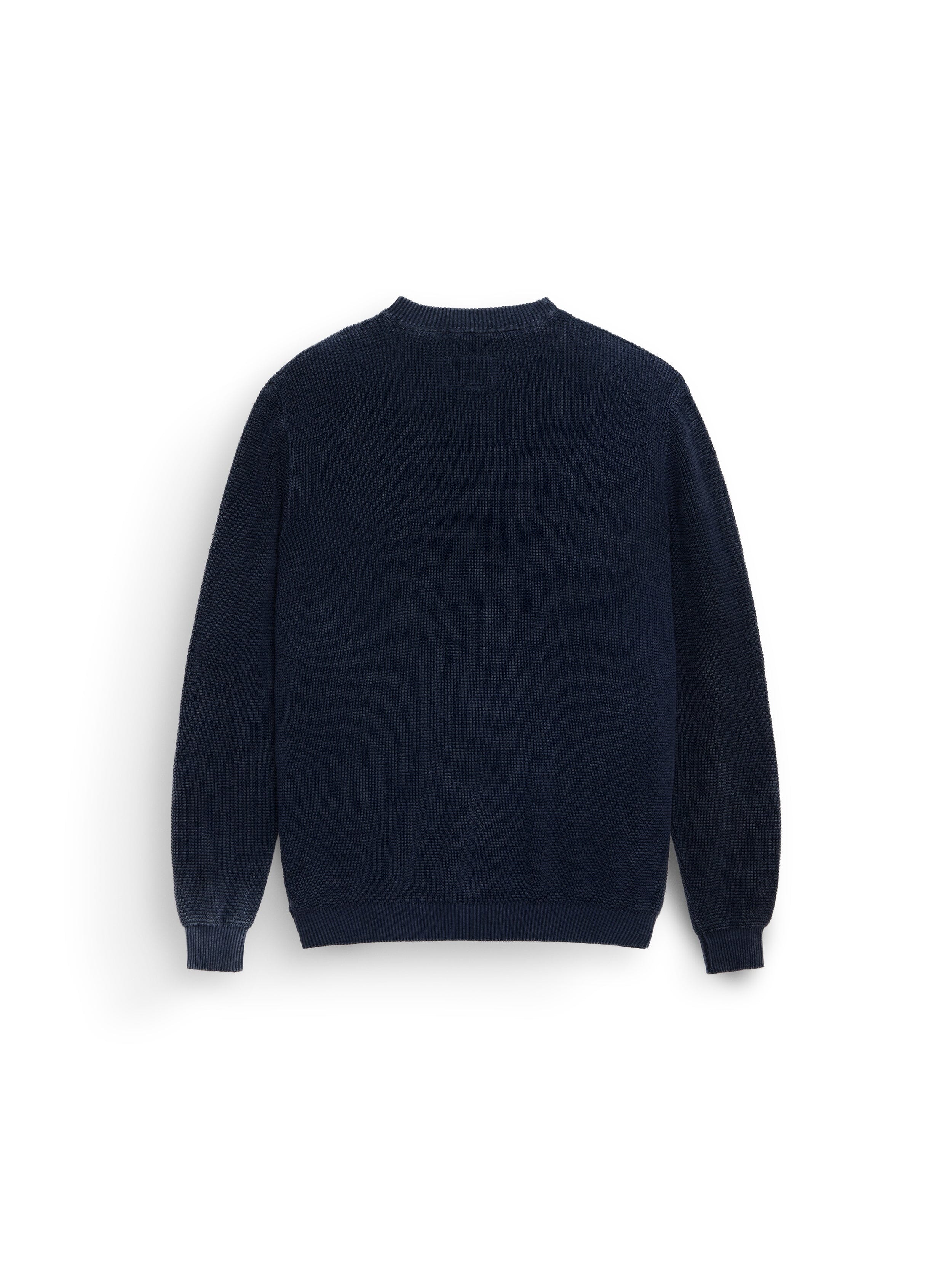 Alpha Industries Flying A Sweater, navy blue corduroy, relaxed fit, long sleeves.