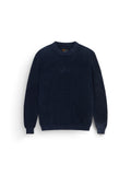 Flying A Sweater by Alpha Industries in Replica Blue cotton corduroy with relaxed fit, long sleeves, ribbed cuffs and waistband.