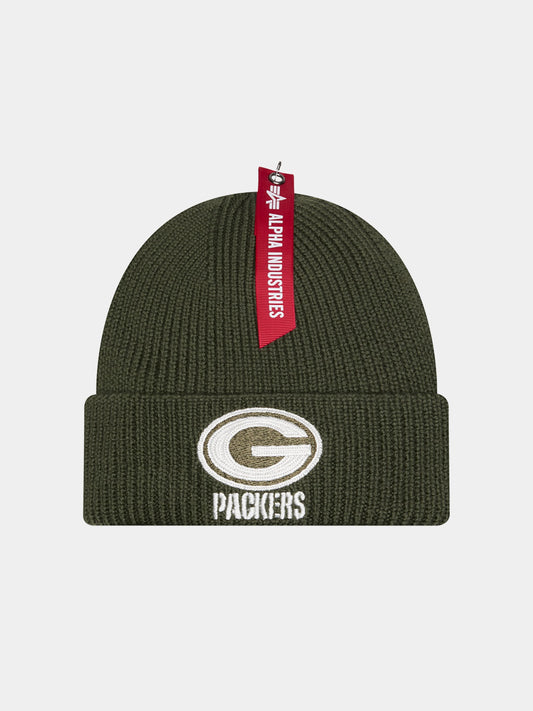 GREEN BAY PACKERS X ALPHA X NEW ERA SHORT CUFF BEANIE ACCESSORY Alpha Industries GREEN O/S 