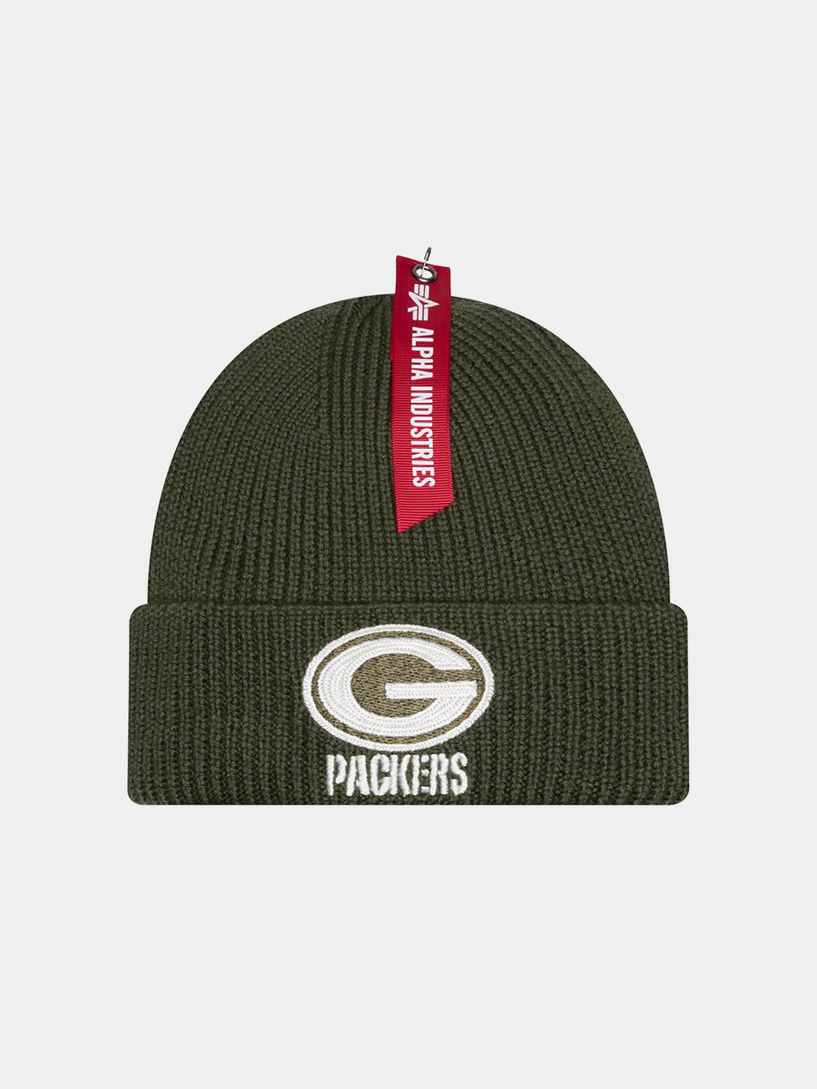 GREEN BAY PACKERS X ALPHA X NEW ERA SHORT CUFF BEANIE ACCESSORY Alpha Industries GREEN O/S 