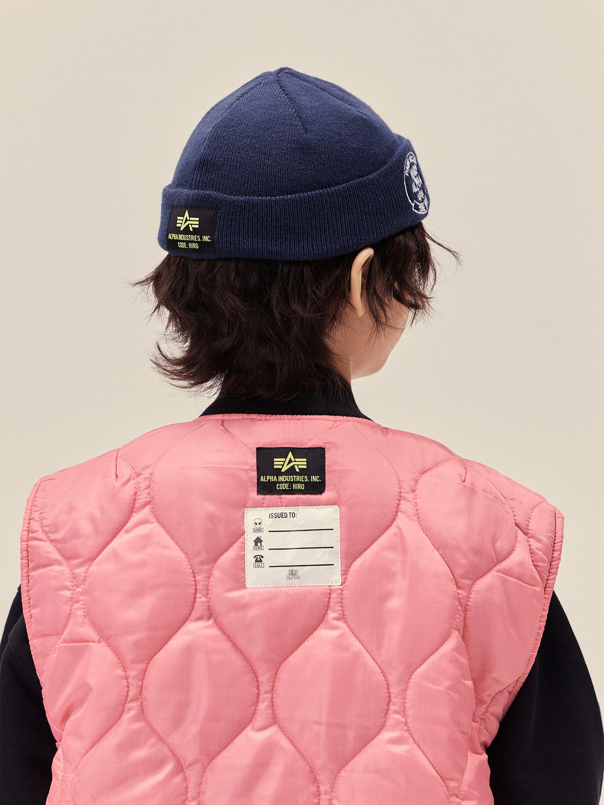 Hiro x Alpha YOUTH BEANIE - Navy model