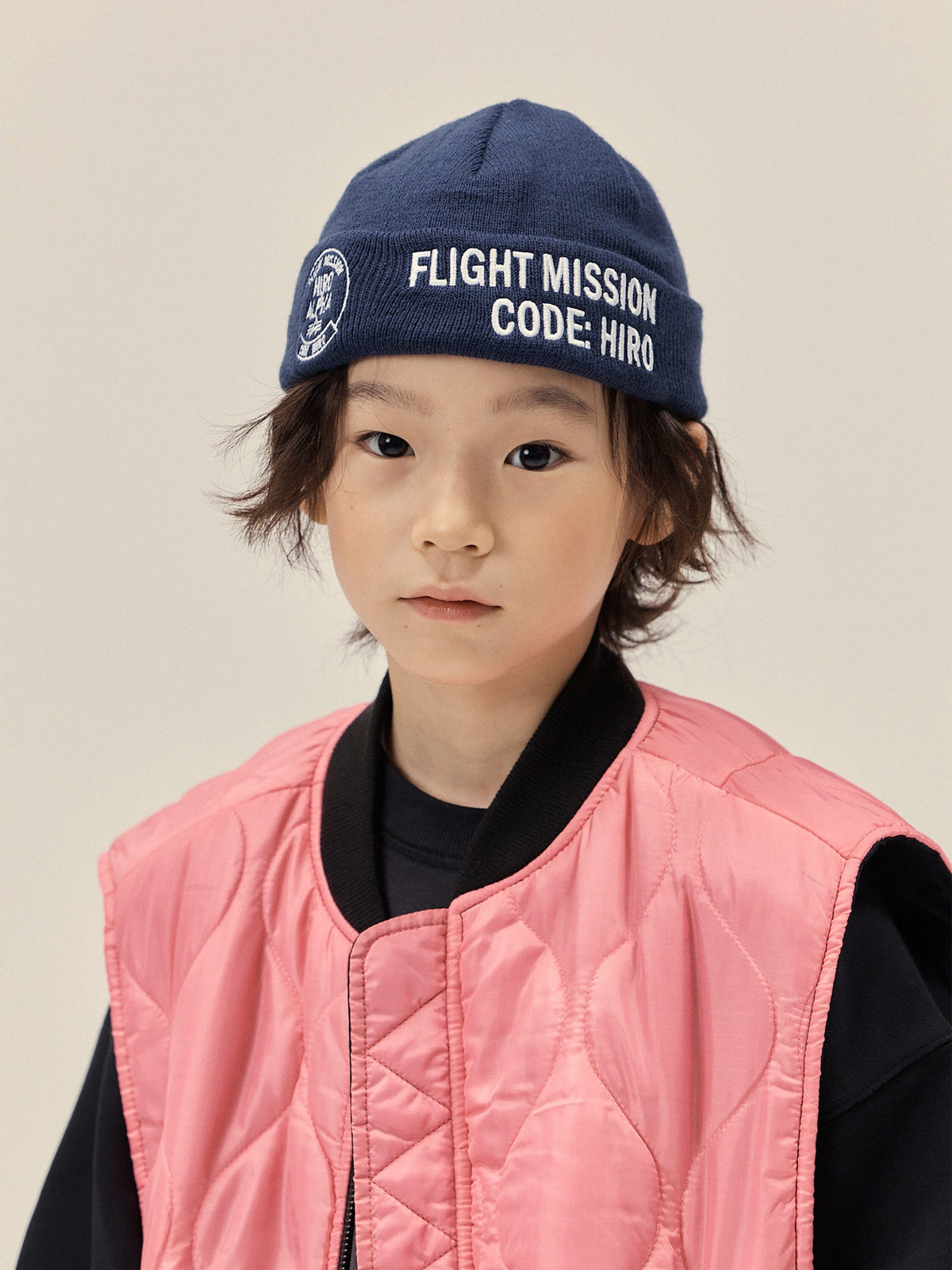 Hiro x Alpha YOUTH BEANIE - Navy model