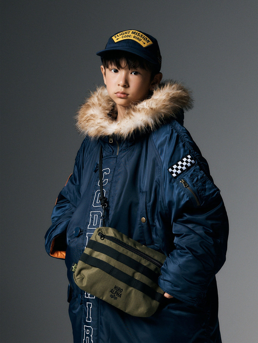 Hiro x Alpha YOUTH N-3B - Navy model