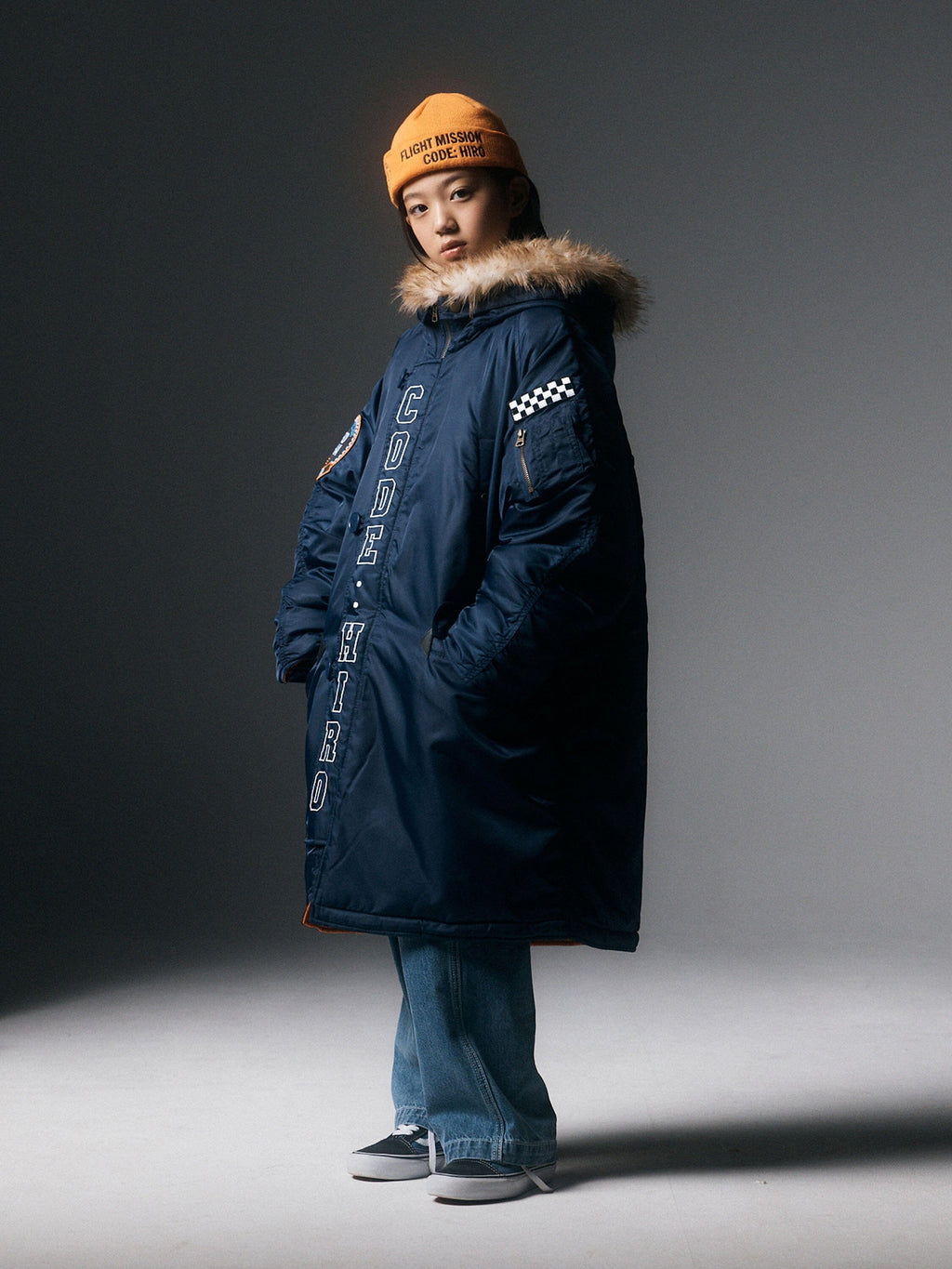 Hiro x Alpha YOUTH N-3B - Navy model