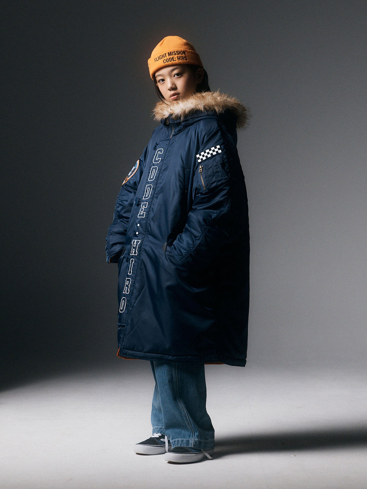 Hiro x Alpha YOUTH N-3B - Navy model