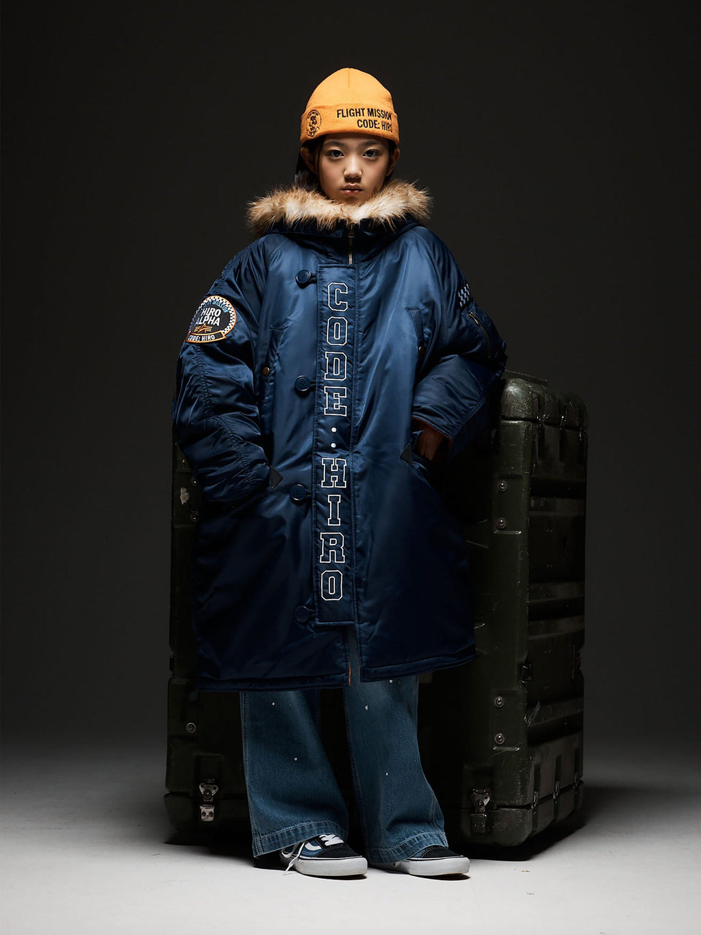 Hiro x Alpha YOUTH N-3B - Navy model