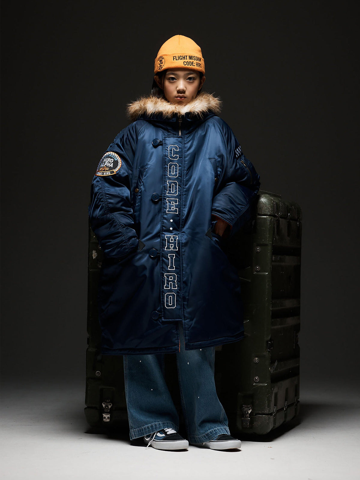 Hiro x Alpha YOUTH N-3B - Navy model