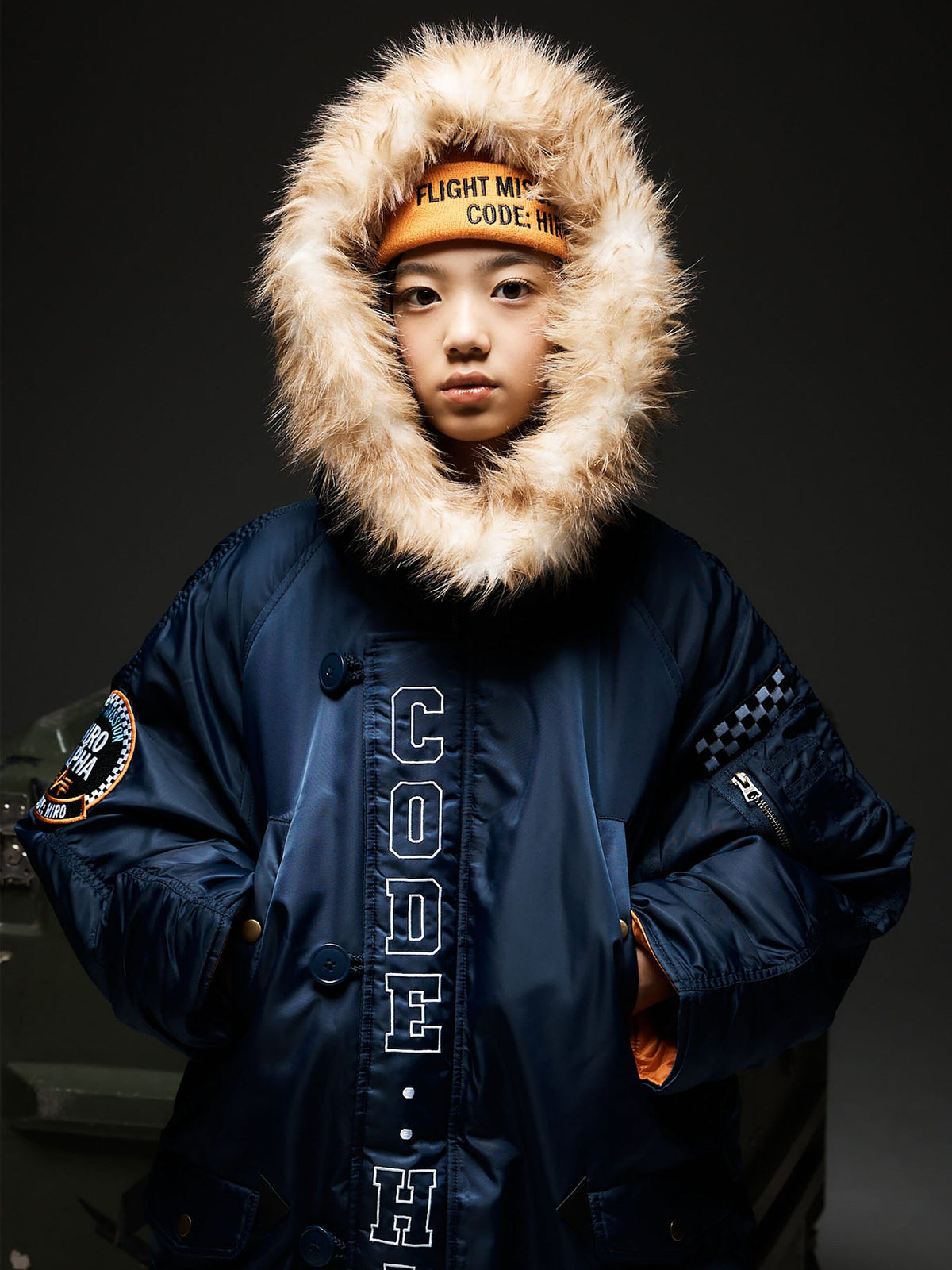 Hiro x Alpha YOUTH N-3B - Navy model