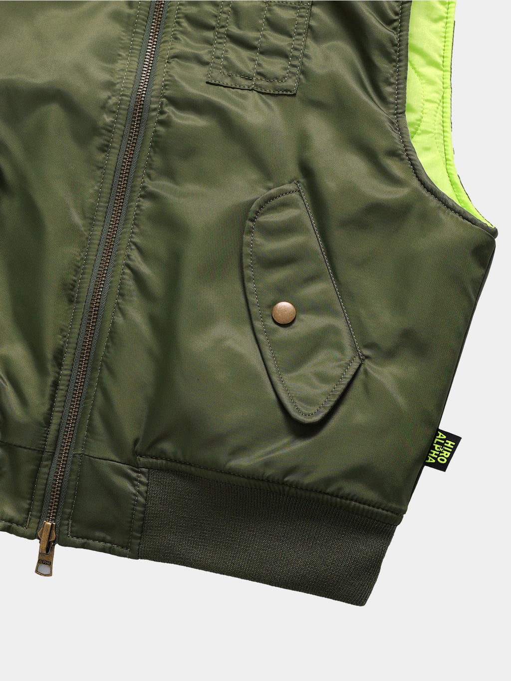 Hiro x Alpha YOUTH REVERSIBLE VEST - Khaki 9