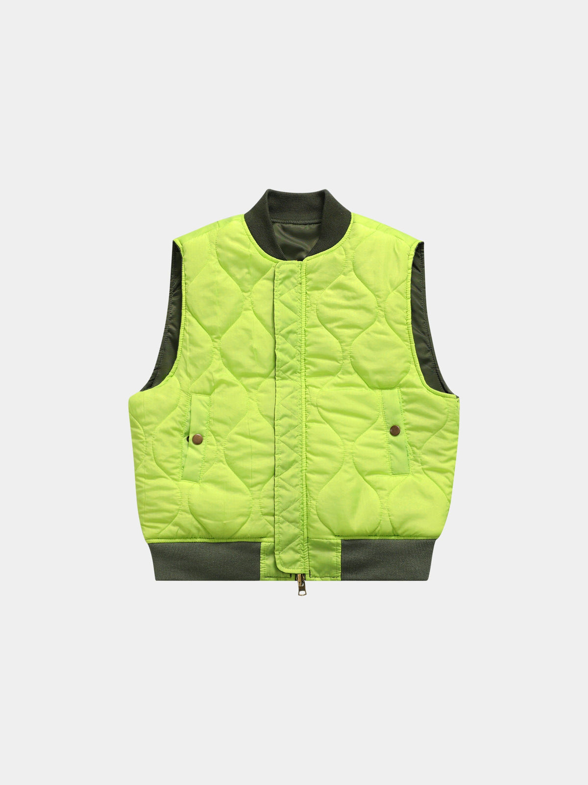 Hiro x Alpha YOUTH REVERSIBLE VEST - Khaki 6