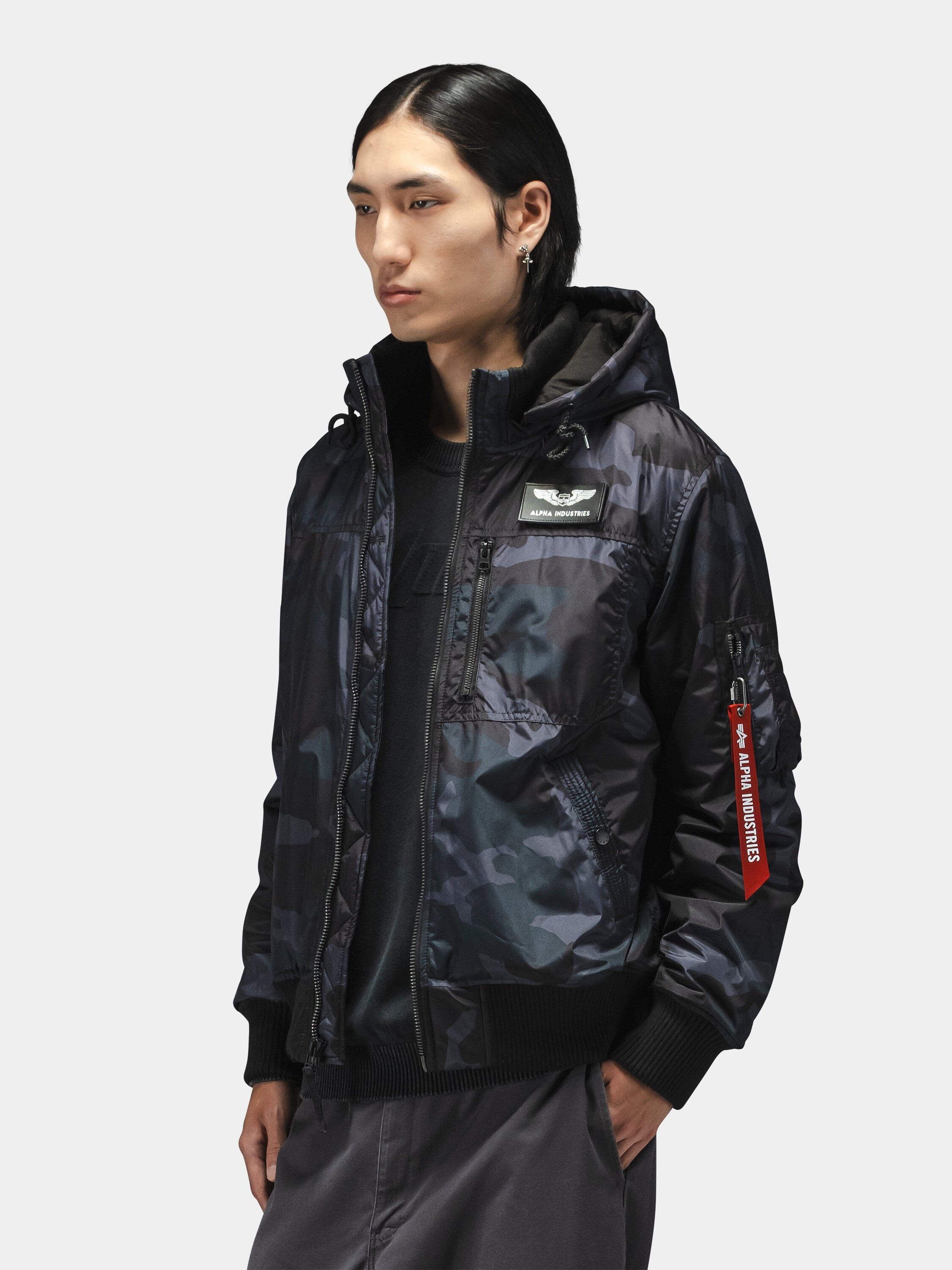 Hooded Rib Flight Jacket | Alpha Industries