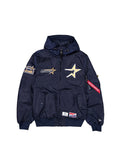 HOUSTON ASTROS X ALPHA X NEW ERA L-2B BOMBER JACKET OUTERWEAR Alpha Industries REPLICA BLUE 2XL 