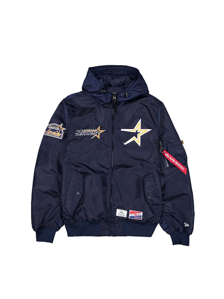 HOUSTON ASTROS X ALPHA X NEW ERA L-2B BOMBER JACKET OUTERWEAR Alpha Industries REPLICA BLUE 2XL 