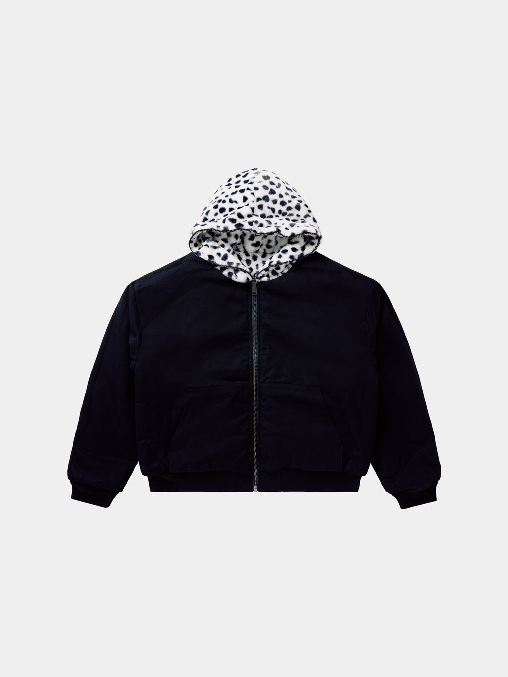 ICECREAM X ALPHA FAUX FUR FULL ZIP UP - Front - reversed to black liner side