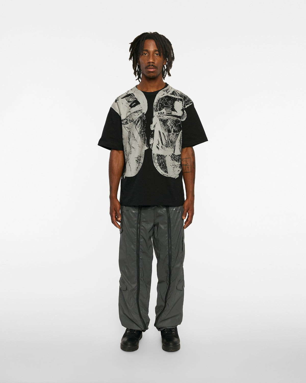 ICECREAM X ALPHA GRAPHIC TEE - On model - front full length