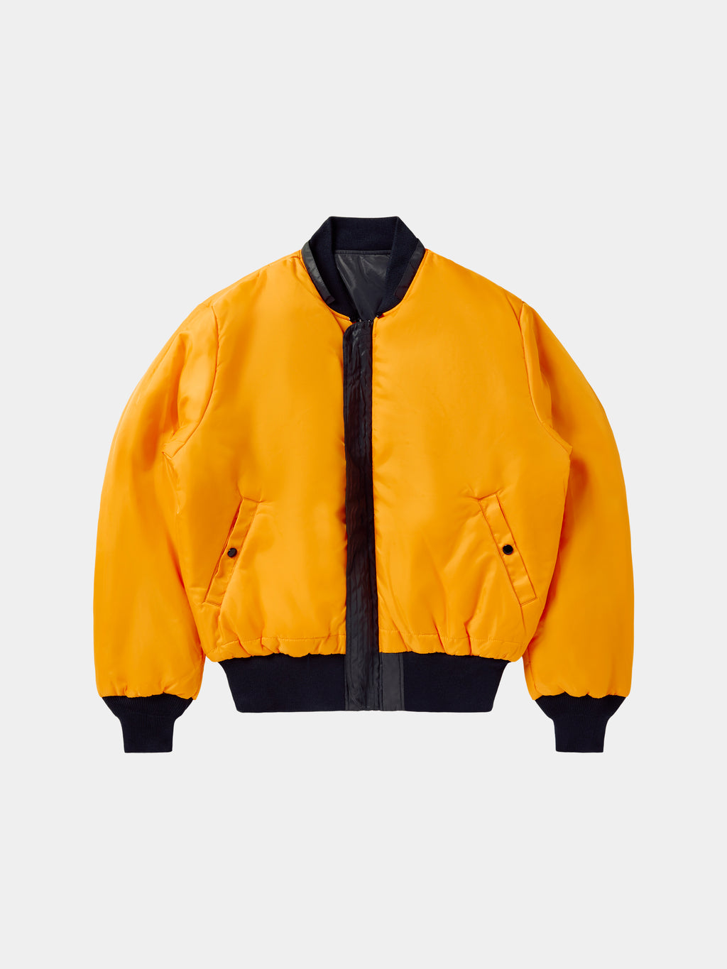 ICECREAM X ALPHA REFLECTIVE FUR COLLAR JACKET - Inside-out front - orange lining