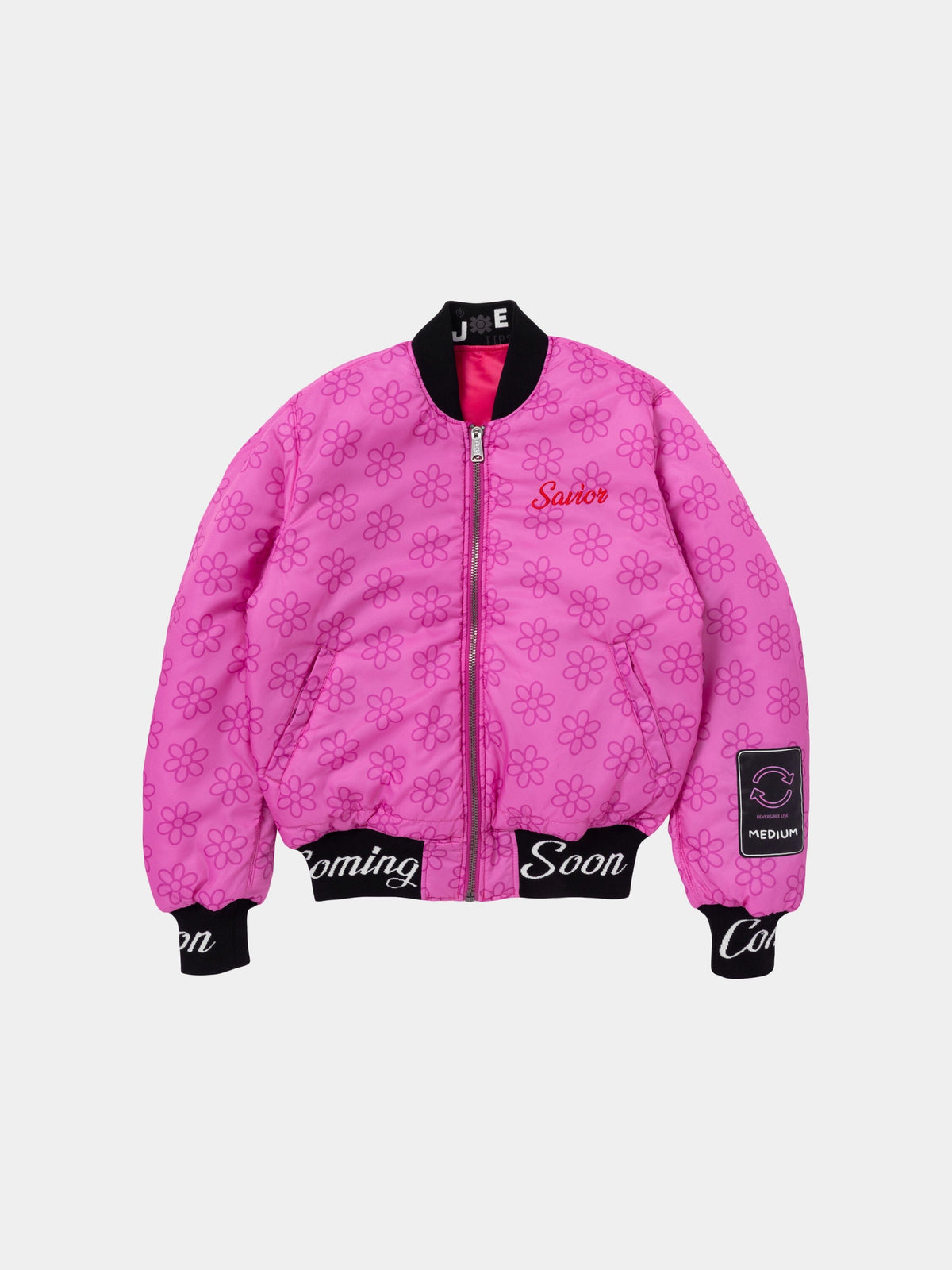 Jae Tips x Alpha B-15 BOMBER JACKET - Inside out front (flower lining)