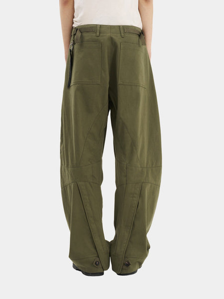 JIYONG KIM X ALPHA CURVED MULTI-POCKET TROUSERS BOTTOM Alpha Industries / JIYONGKIM 