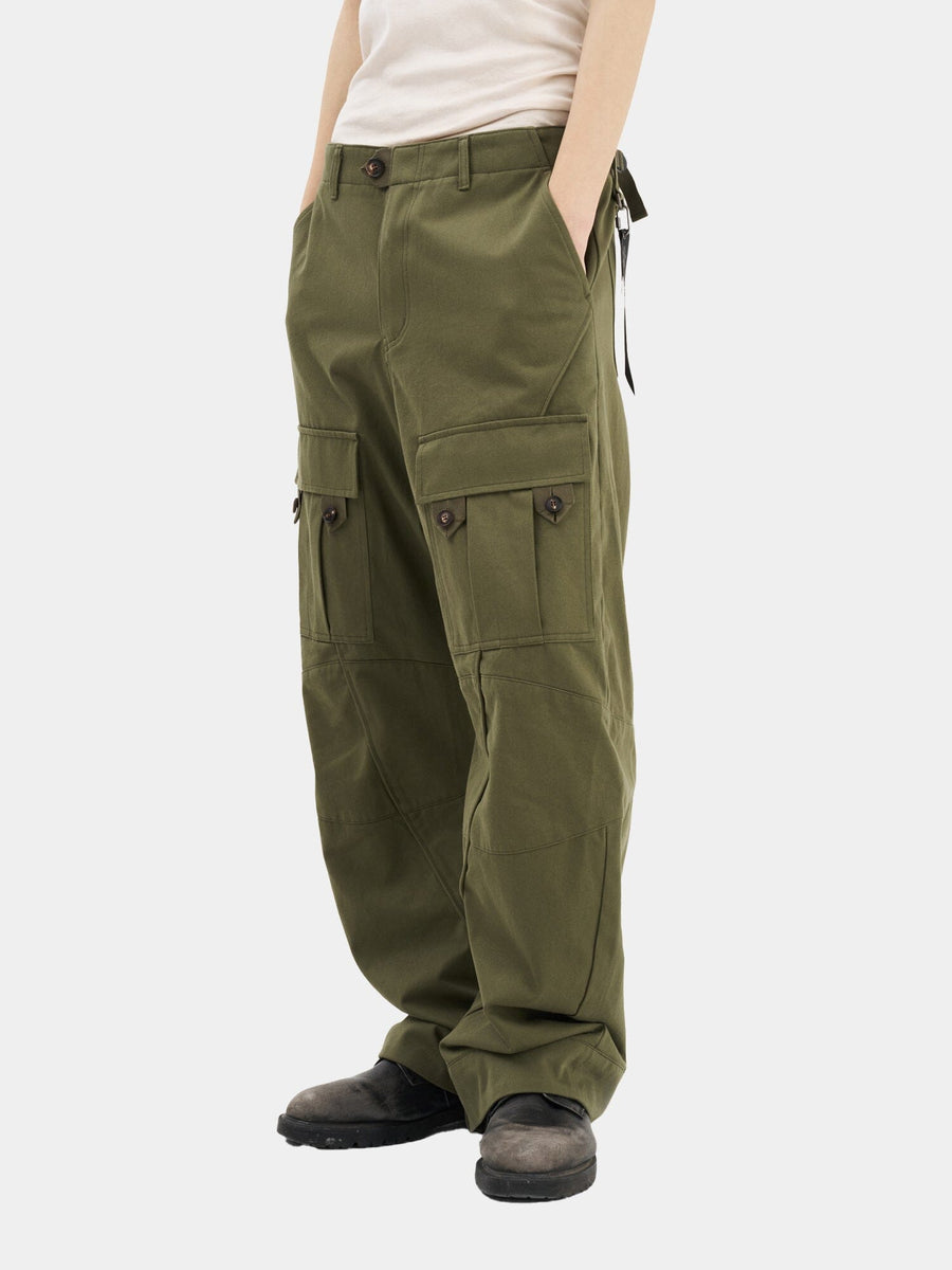 JIYONG KIM X ALPHA CURVED MULTI-POCKET TROUSERS BOTTOM Alpha Industries / JIYONGKIM 