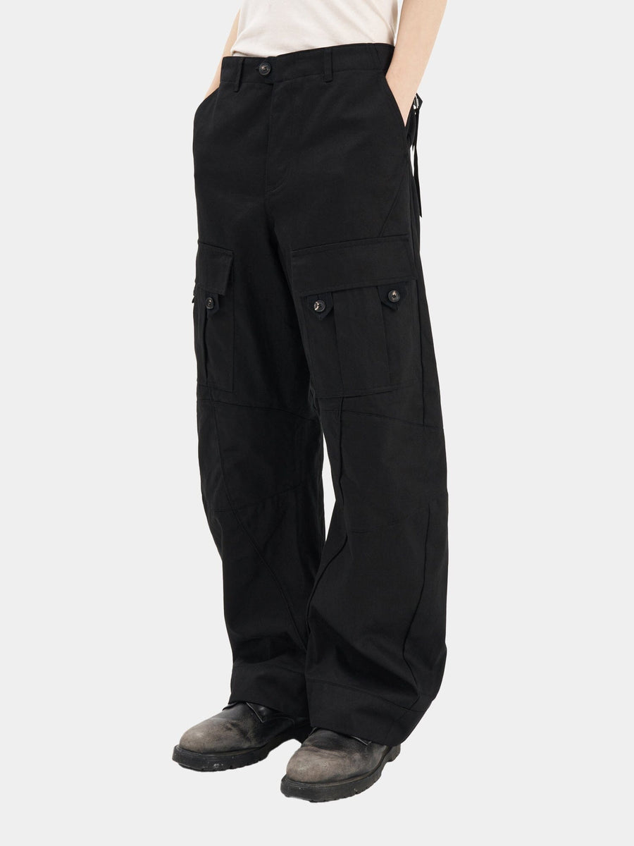 JIYONG KIM X ALPHA CURVED MULTI-POCKET TROUSERS BOTTOM Alpha Industries / JIYONGKIM 