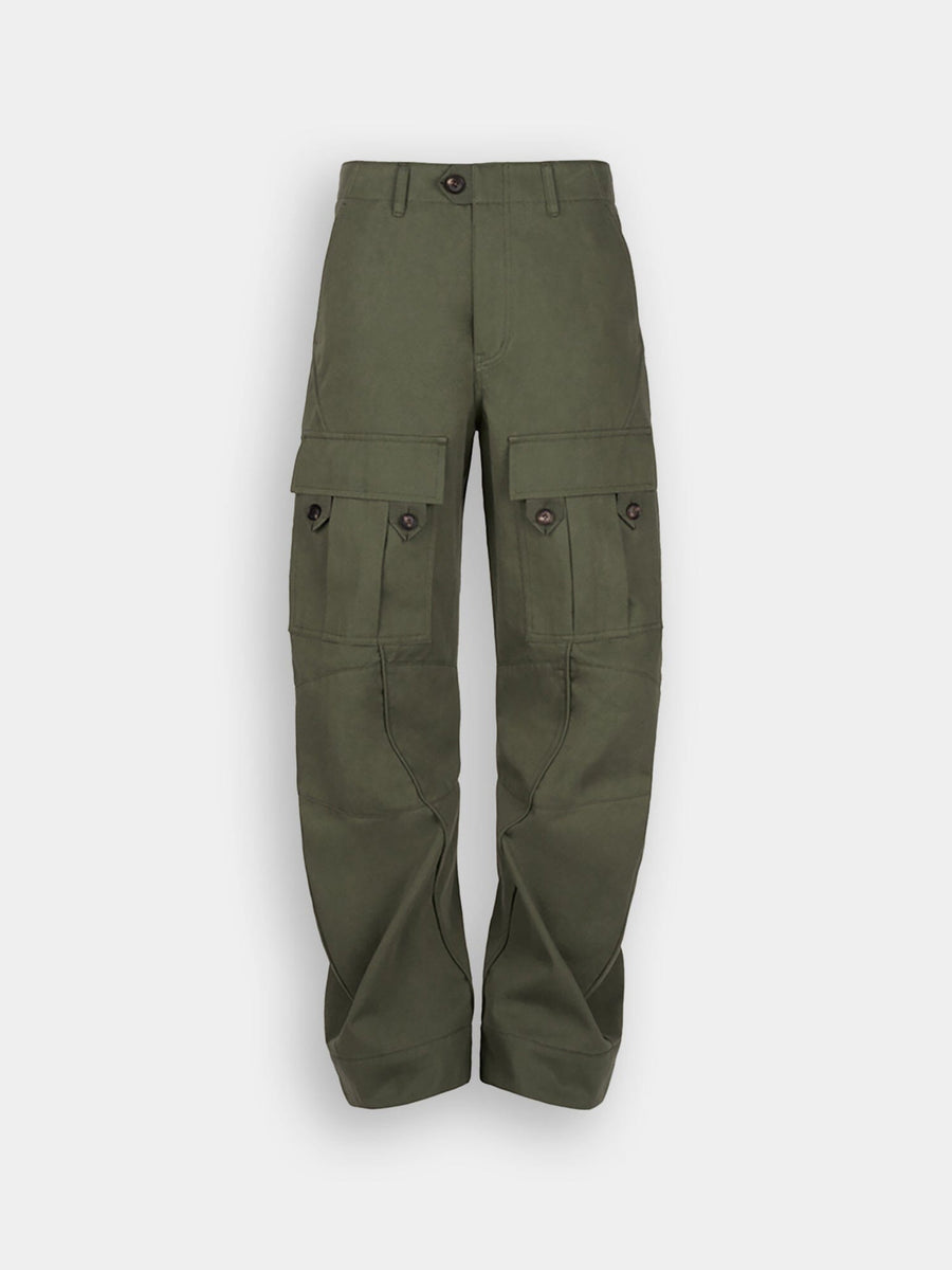 JIYONG KIM X ALPHA CURVED MULTI-POCKET TROUSERS BOTTOM Alpha Industries / JIYONGKIM GREEN S 