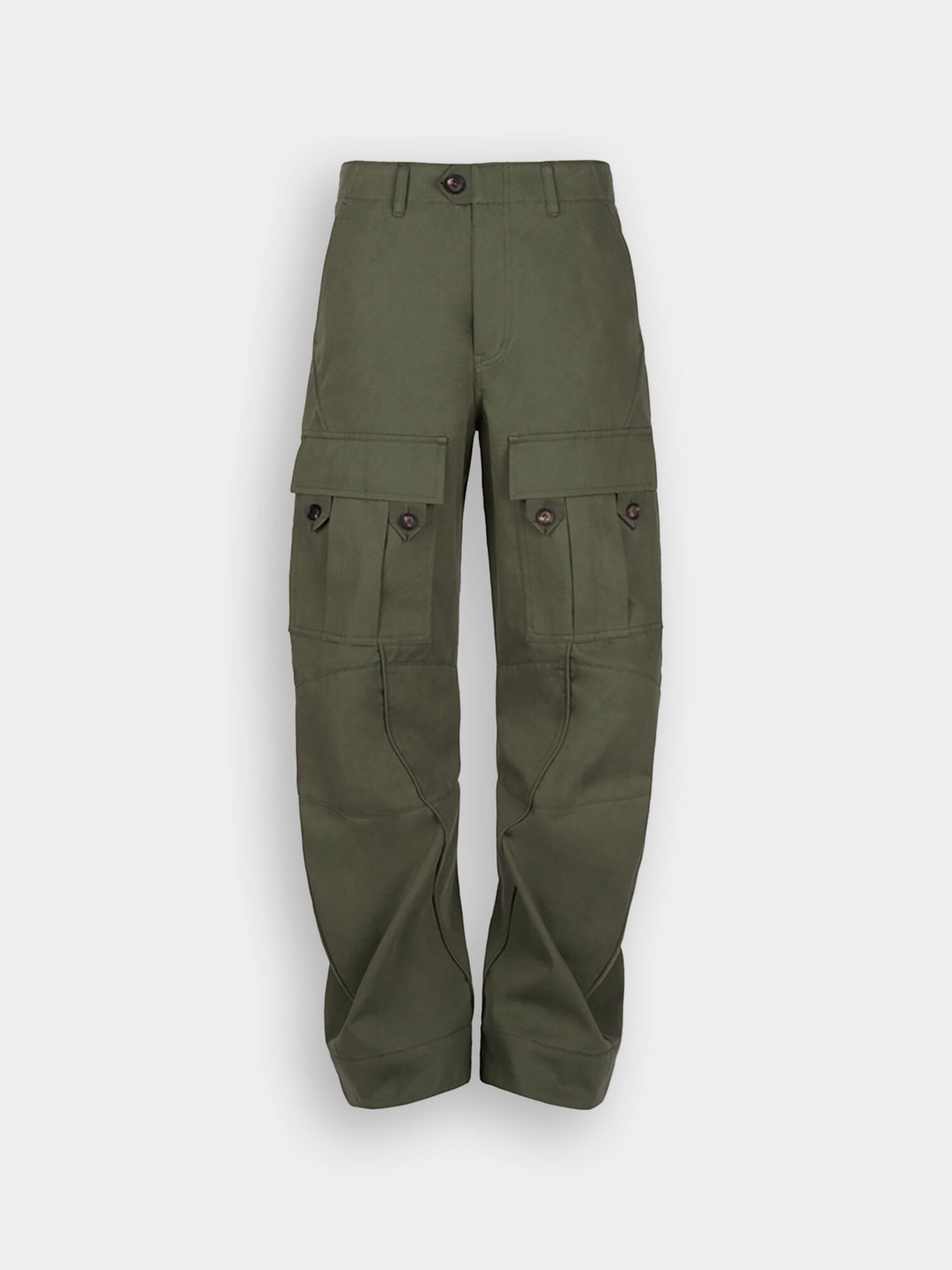 JIYONG KIM X ALPHA CURVED MULTI-POCKET TROUSERS BOTTOM Alpha Industries / JIYONGKIM GREEN S 