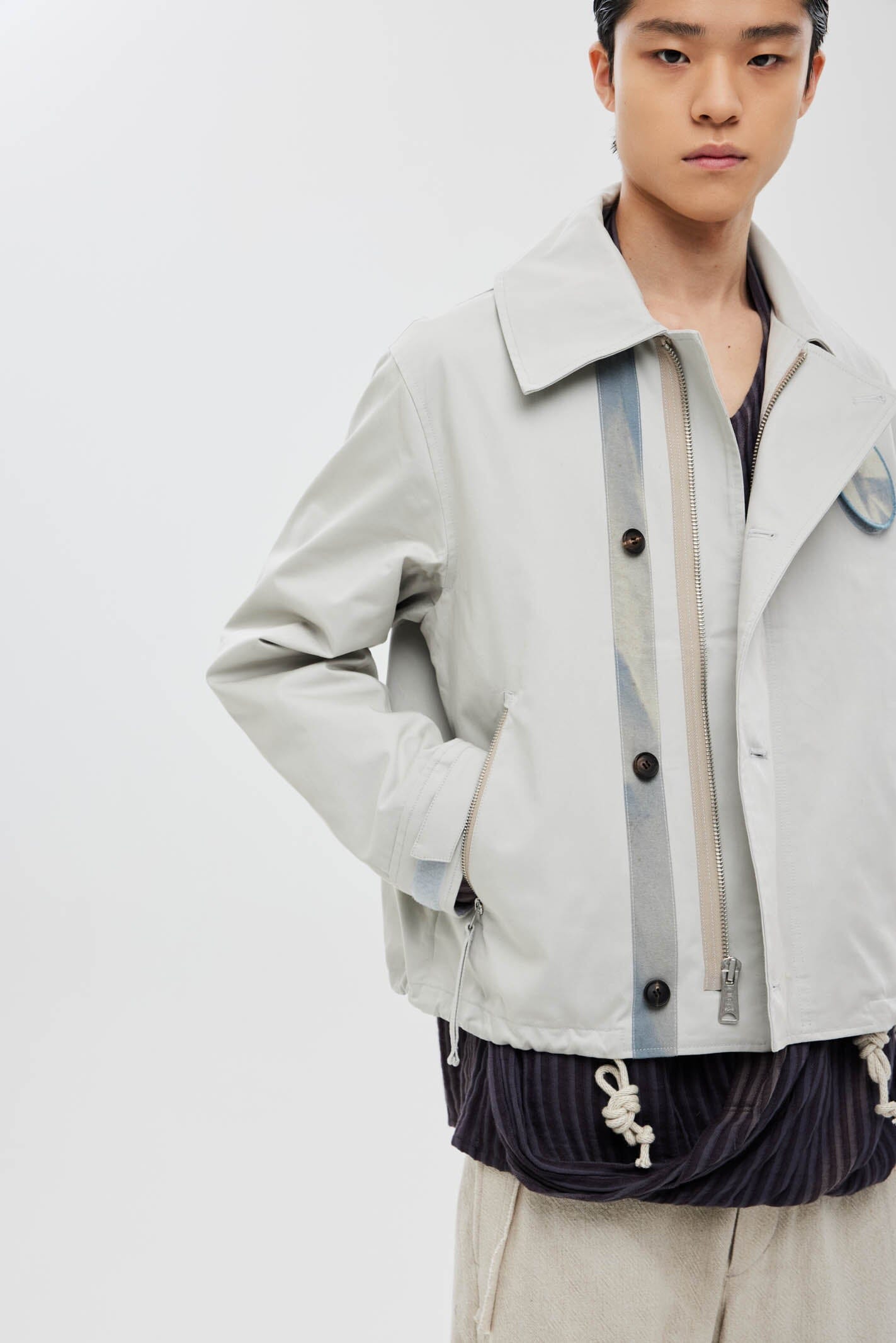 JIYONG KIM X ALPHA SUN BLEACHED WIDE COLLAR UTILITY Alpha Industries 