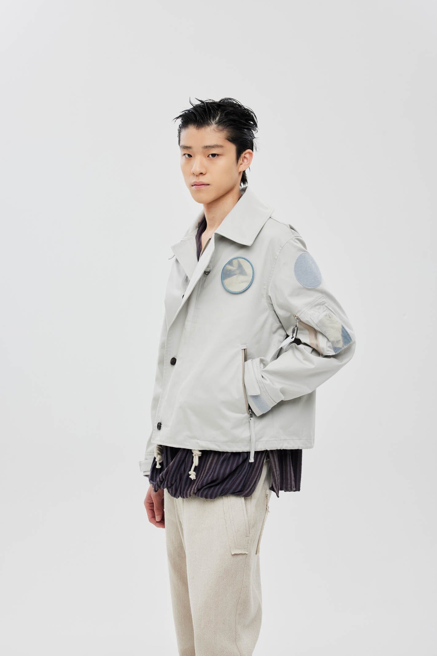 JIYONG KIM X ALPHA SUN BLEACHED WIDE COLLAR UTILITY Alpha Industries 
