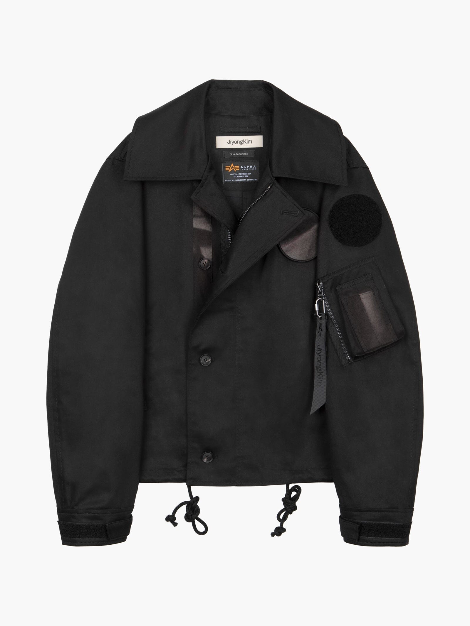 JIYONG KIM X ALPHA SUN BLEACHED WIDE COLLAR UTILITY Alpha Industries BLACK S 