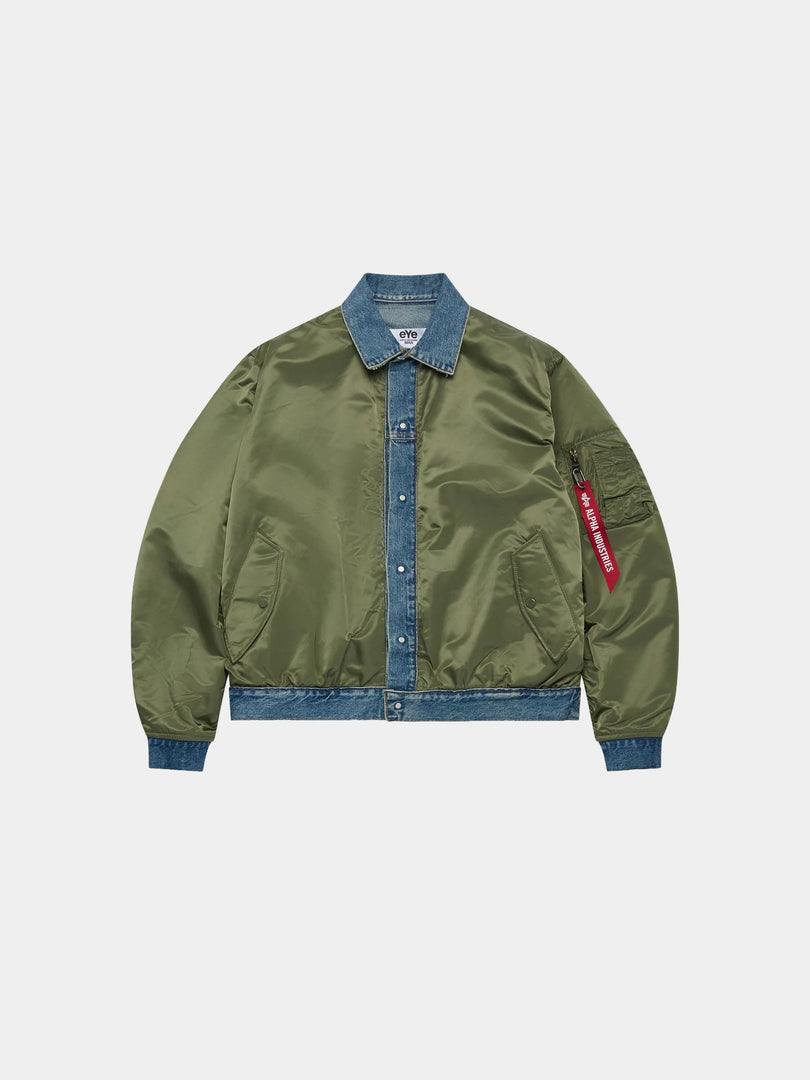 JUNYA WANTANABE X ALPHA DECONSTRUCTED MA-1 BOMBER JACKET COLLAB JUNYA WANTANABE 