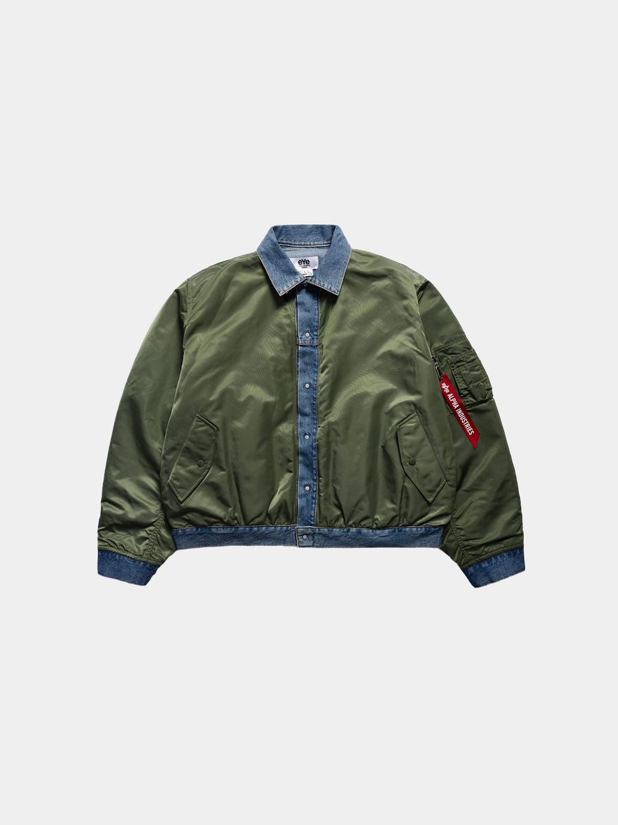 JUNYA WANTANABE X ALPHA DECONSTRUCTED MA-1 BOMBER JACKET COLLAB JUNYA WANTANABE SAGE XS 