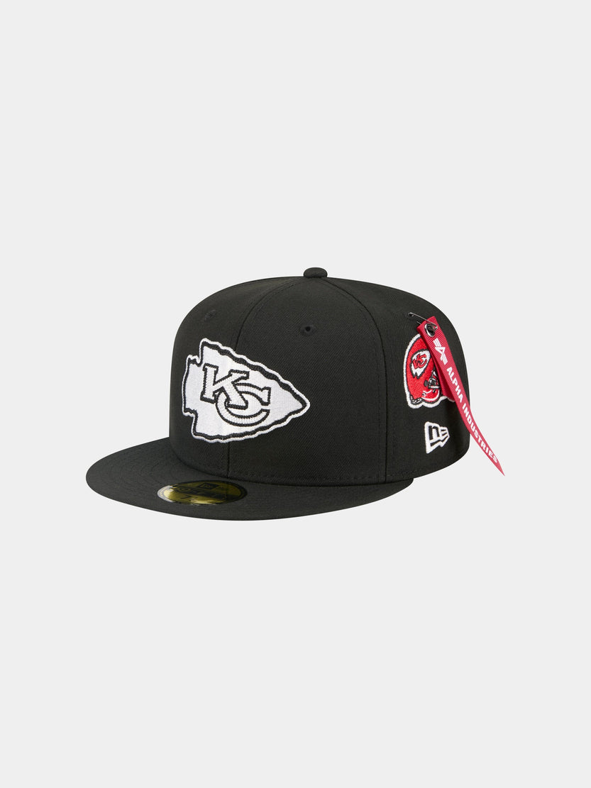 KANSAS CITY CHIEFS X ALPHA X NEW ERA 59FIFTY FITTED CAP ACCESSORY Alpha Industries BLACK 7 1/8 