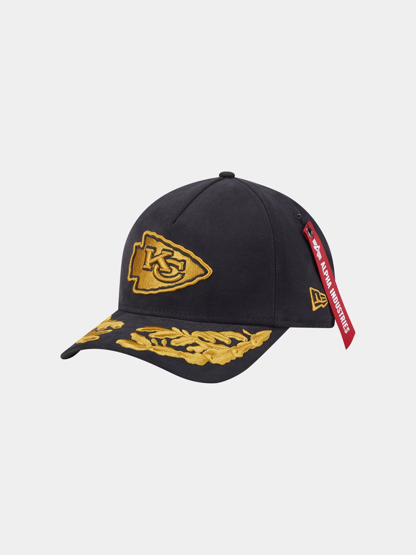 KANSAS CITY CHIEFS X ALPHA X NEW ERA 940 MC CAP HAT Alpha Industries BLACK ONE SIZE 