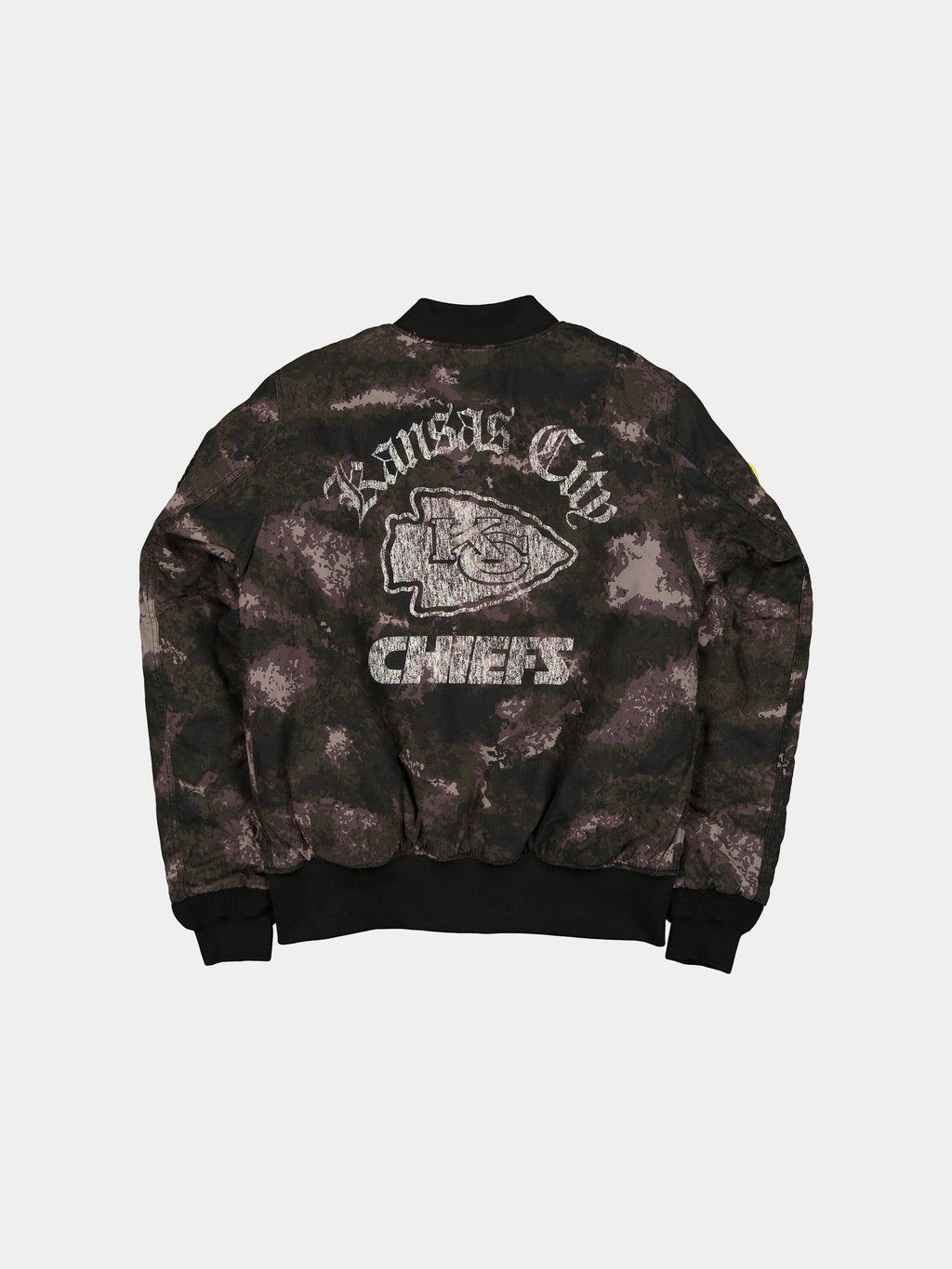 KANSAS CITY CHIEFS X ALPHA X NEW ERA MA-1 BOMBER JACKET (BLACK CAMO) OUTERWEAR Alpha Industries 