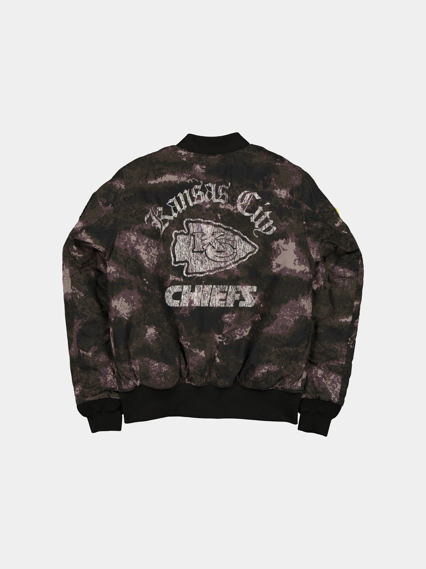 KANSAS CITY CHIEFS X ALPHA X NEW ERA MA-1 BOMBER JACKET (BLACK CAMO) OUTERWEAR Alpha Industries 