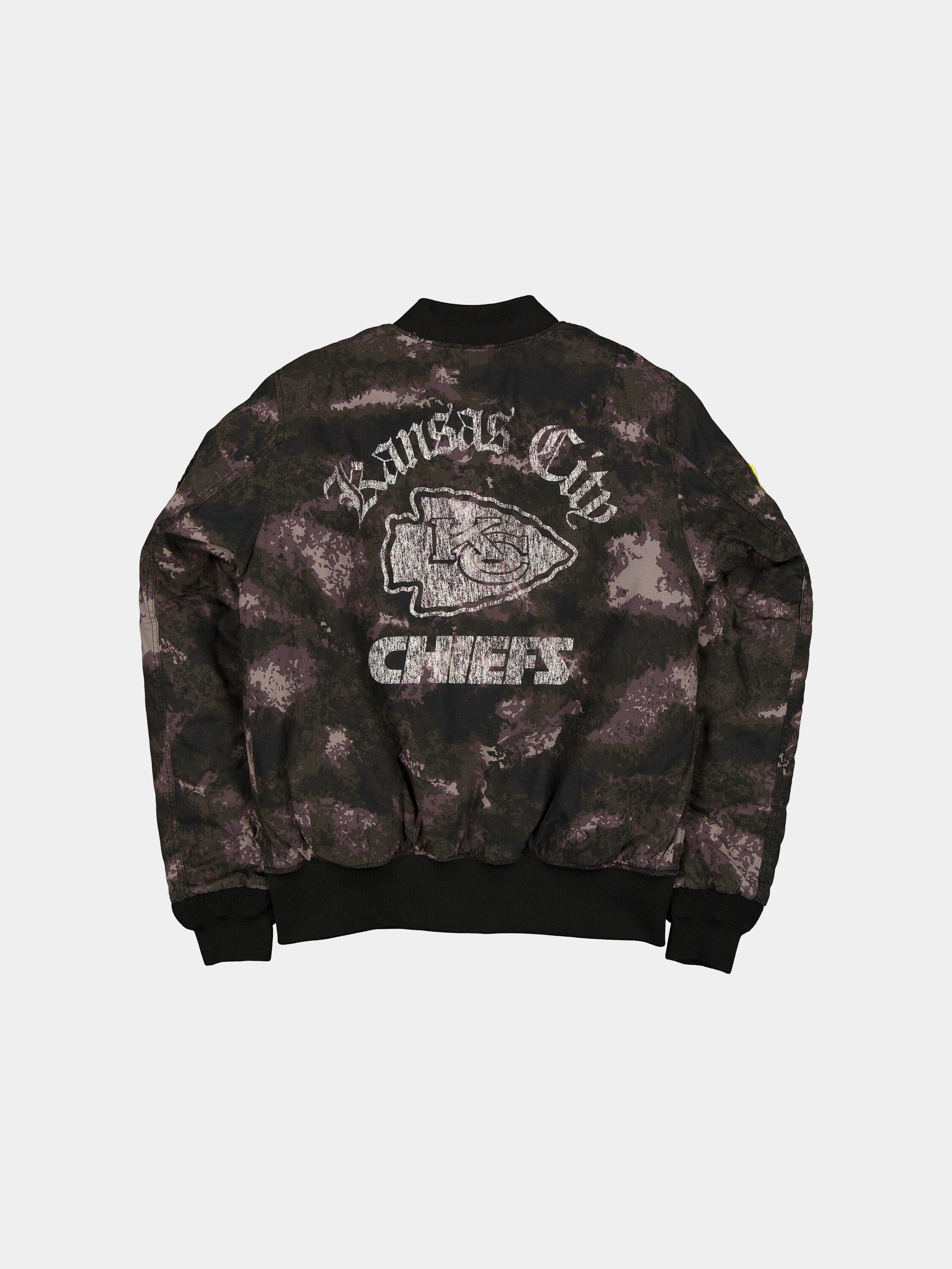 KANSAS CITY CHIEFS X ALPHA X NEW ERA MA-1 BOMBER JACKET (BLACK CAMO) OUTERWEAR Alpha Industries 