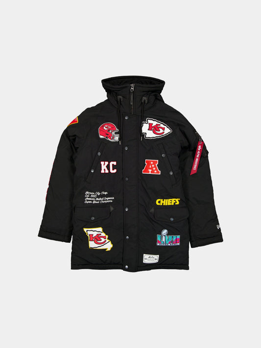 KANSAS CITY CHIEFS X ALPHA X NEW ERA N-3B PARKA OUTERWEAR Alpha Industries BLACK S 