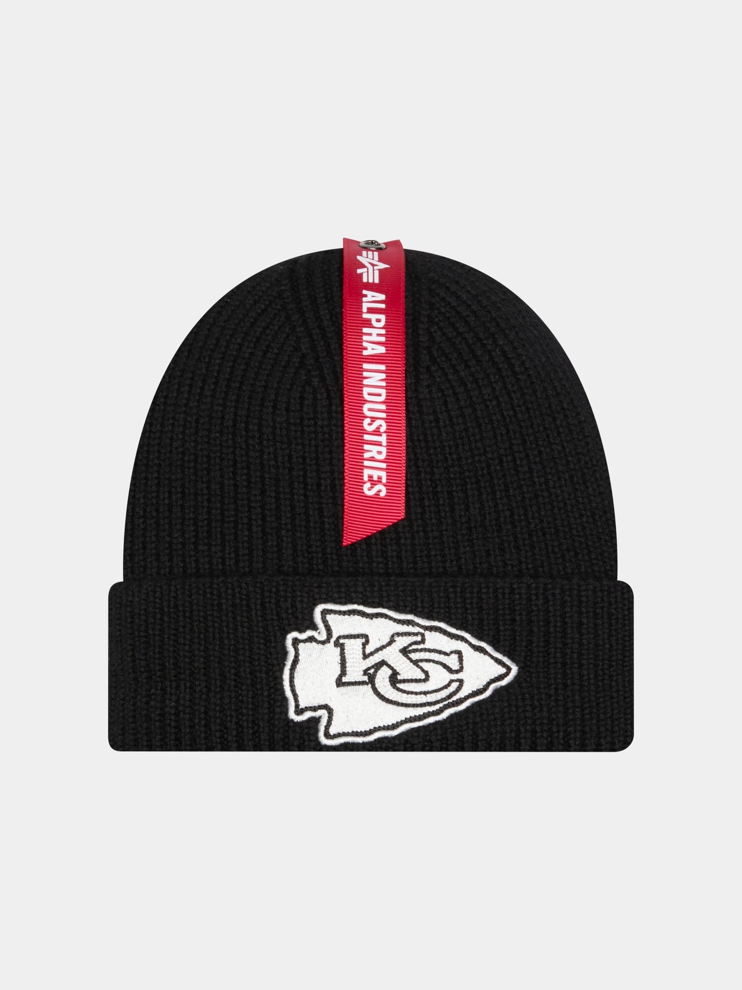 KANSAS CITY CHIEFS X ALPHA X NEW ERA SHORT CUFF BEANIE ACCESSORY Alpha Industries BLACK O/S 