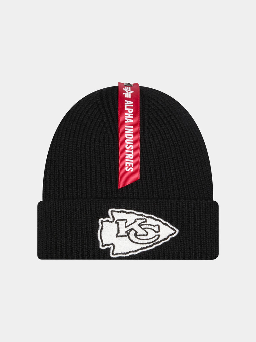 KANSAS CITY CHIEFS X ALPHA X NEW ERA SHORT CUFF BEANIE ACCESSORY Alpha Industries BLACK O/S 