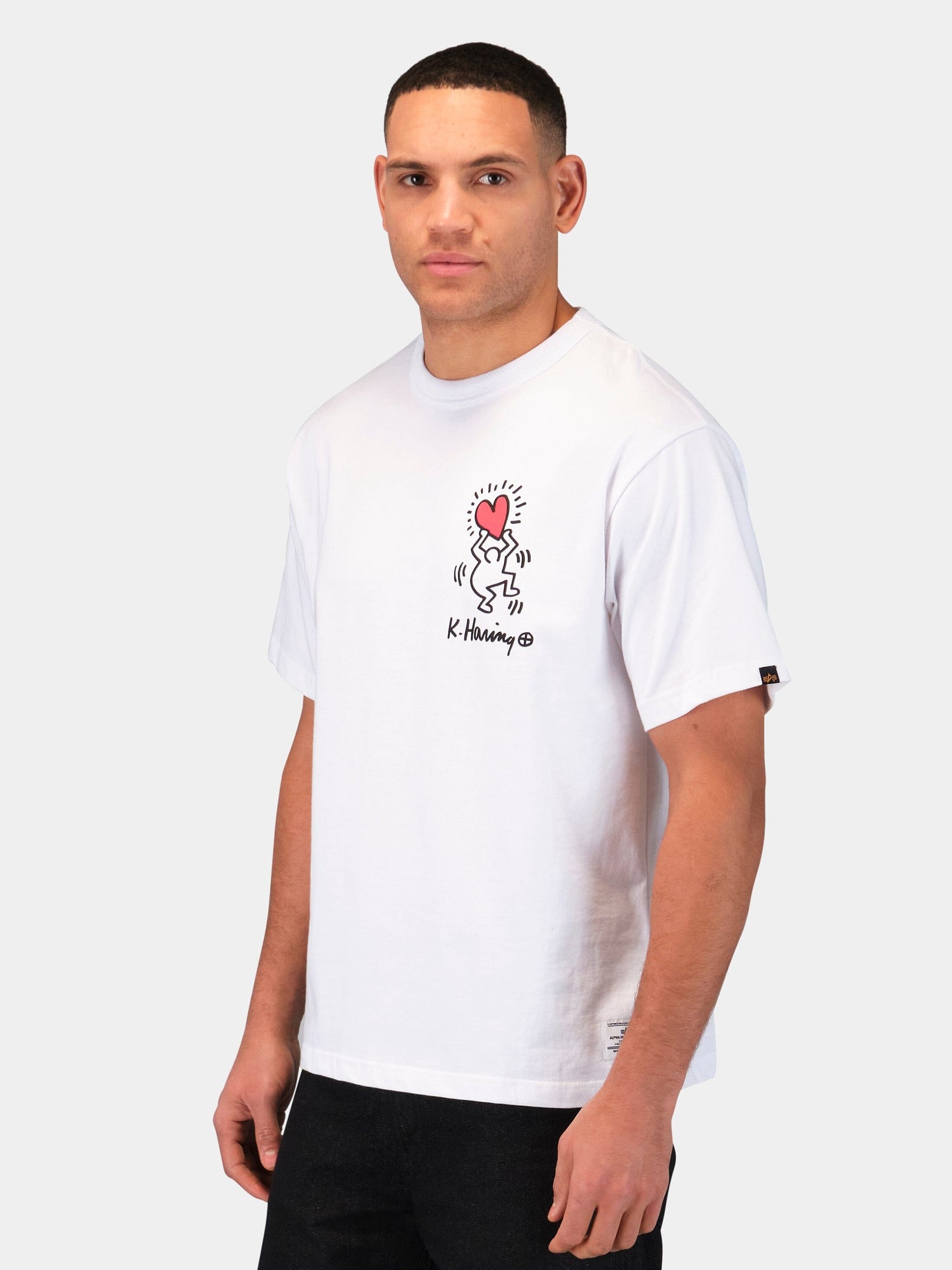 KEITH HARING X ALPHA GRAPHIC TEE "HEART MAN" COLLAB Alpha Industries 