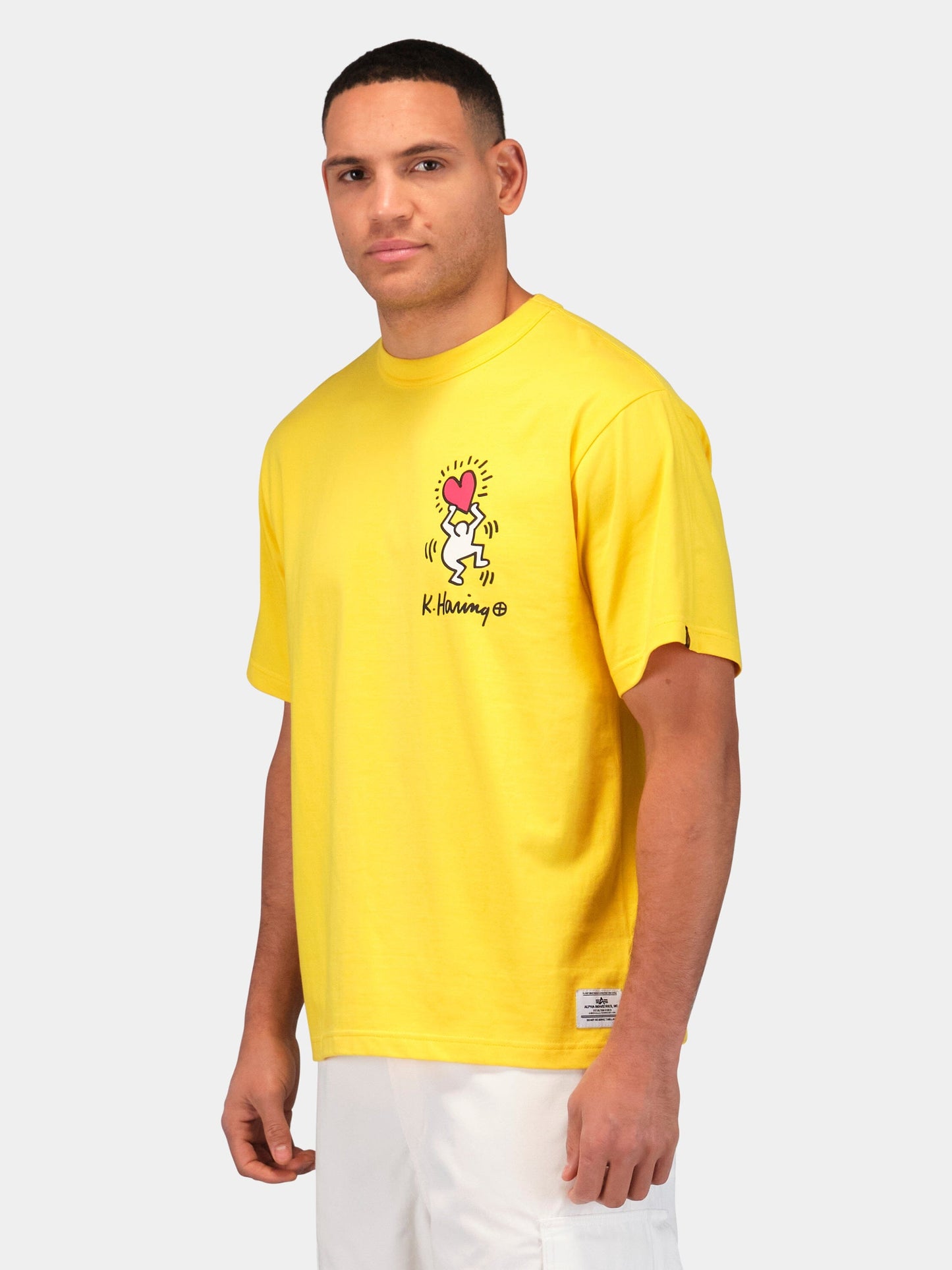 KEITH HARING X ALPHA GRAPHIC TEE "HEART MAN" COLLAB Alpha Industries 