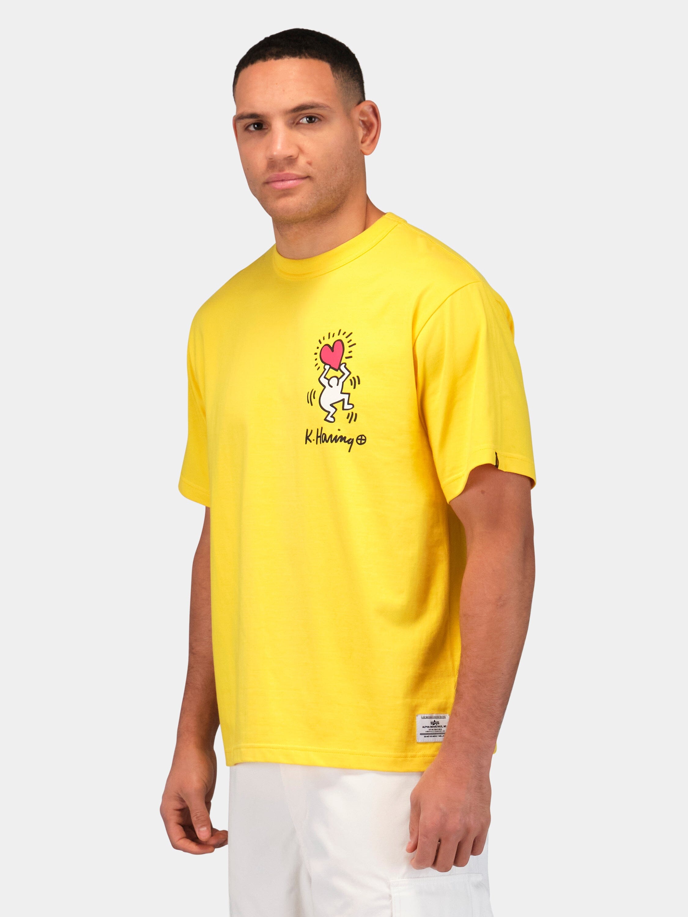 KEITH HARING X ALPHA GRAPHIC TEE "HEART MAN" COLLAB Alpha Industries 