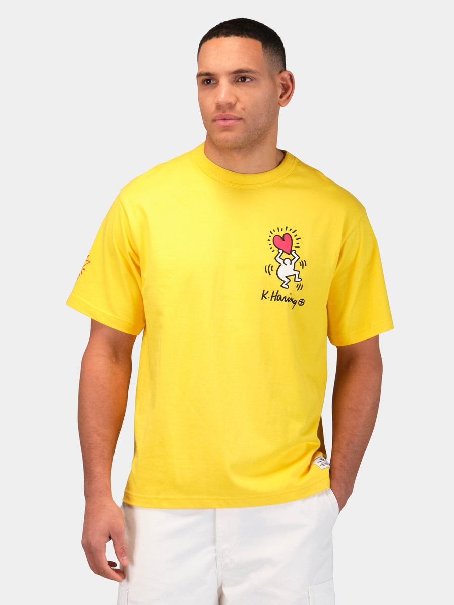 KEITH HARING X ALPHA GRAPHIC TEE "HEART MAN" COLLAB Alpha Industries 